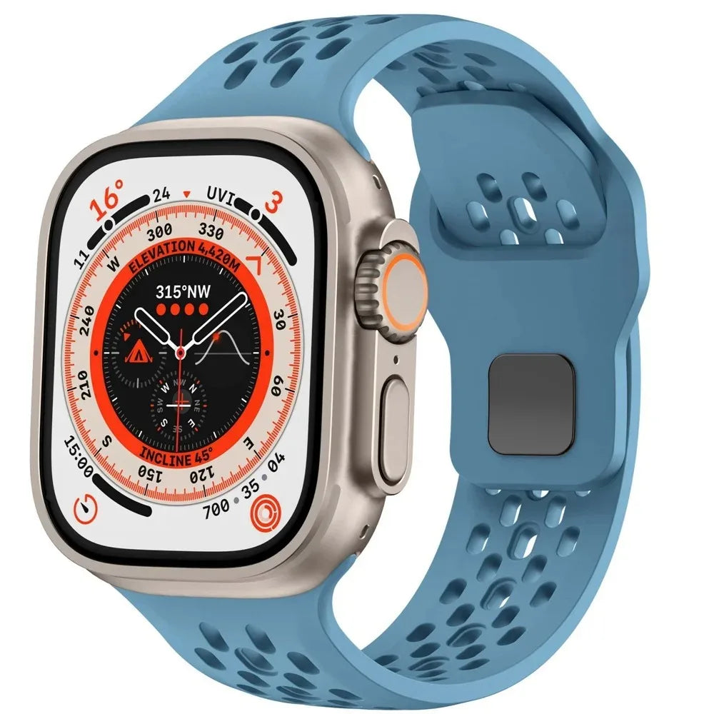 Silicone Sports Strap for Apple Watch Band 49Mm 46Mm 45Mm 44Mm 42 41 40Mm Bracelet Iwatch Ultra 11 10 9 8 7 6 SE3 Belt