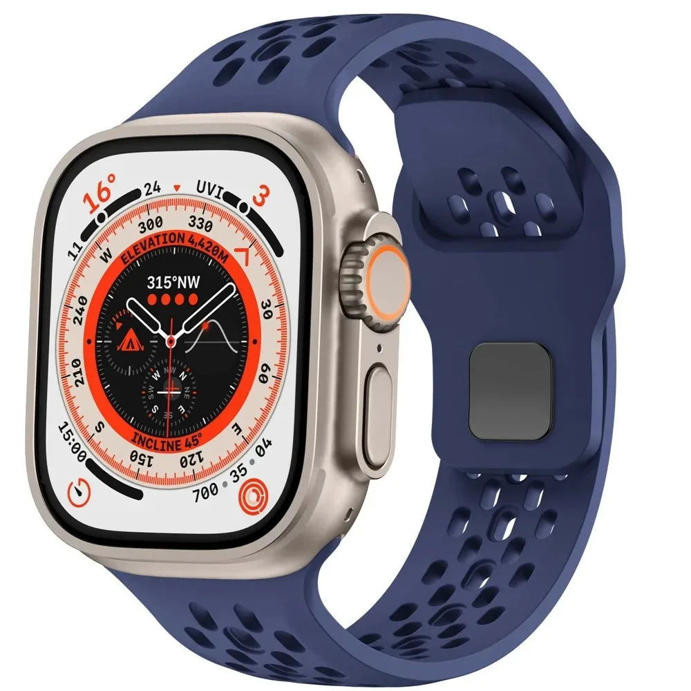 Silicone Sports Strap for Apple Watch Band 49Mm 46Mm 45Mm 44Mm 42 41 40Mm Bracelet Iwatch Ultra 11 10 9 8 7 6 SE3 Belt