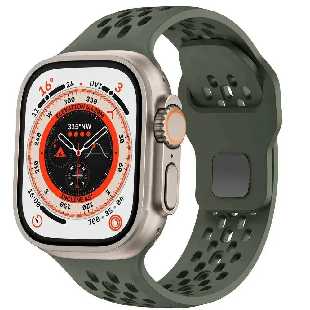 Silicone Sports Strap for Apple Watch Band 49Mm 46Mm 45Mm 44Mm 42 41 40Mm Bracelet Iwatch Ultra 11 10 9 8 7 6 SE3 Belt