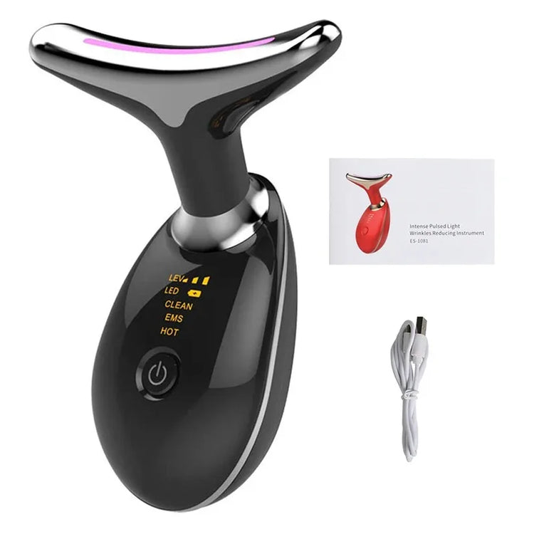 Neck Face Beauty Device Lifting Photon Therapy Vibration Facial Massager Double anti Wrinkles Device Tightening Neck Skin Care