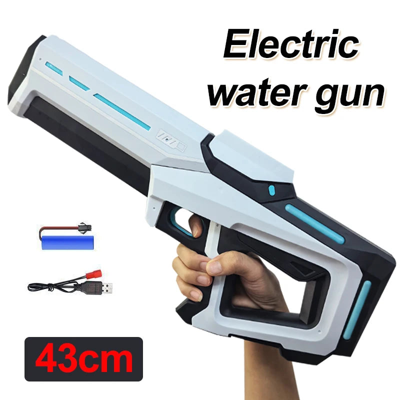 43Cm Electric Water Guns for Adults Powerful Squirt Automatic Water Suction Water Blasters Summer Outdoor Beach Toy for Kid Gift
