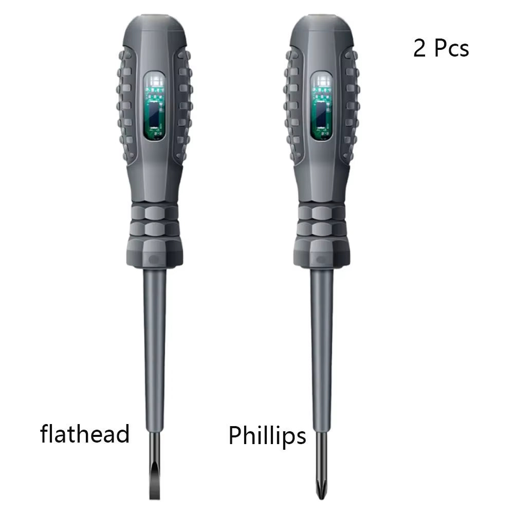 Multifunctional Electrician Test Screwdriver AC Non-Contact Induction Test Pen Voltage Tester 70-600V Red Green Induction Lights