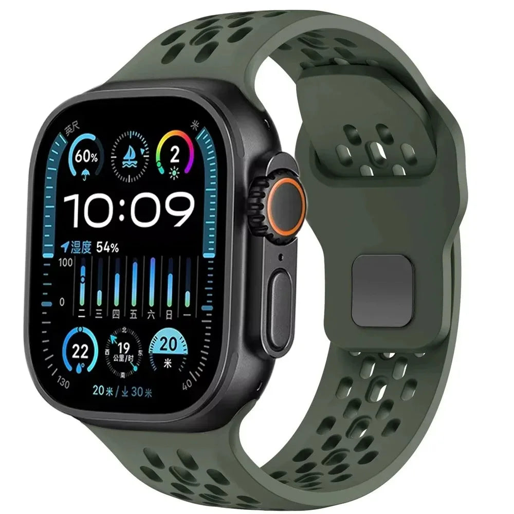 Silicone Sports Strap for Apple Watch Band 49Mm 46Mm 45Mm 44Mm 42 41 40Mm Bracelet Iwatch Ultra 11 10 9 8 7 6 SE3 Belt