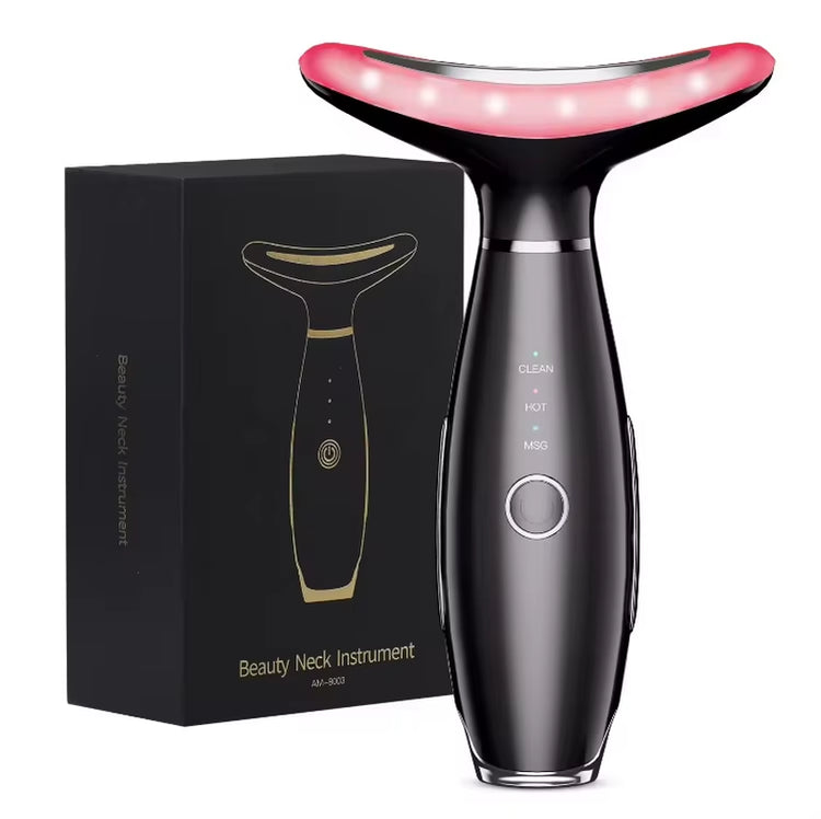Neck Face Beauty Device Lifting Photon Therapy Vibration Facial Massager Double anti Wrinkles Device Tightening Neck Skin Care