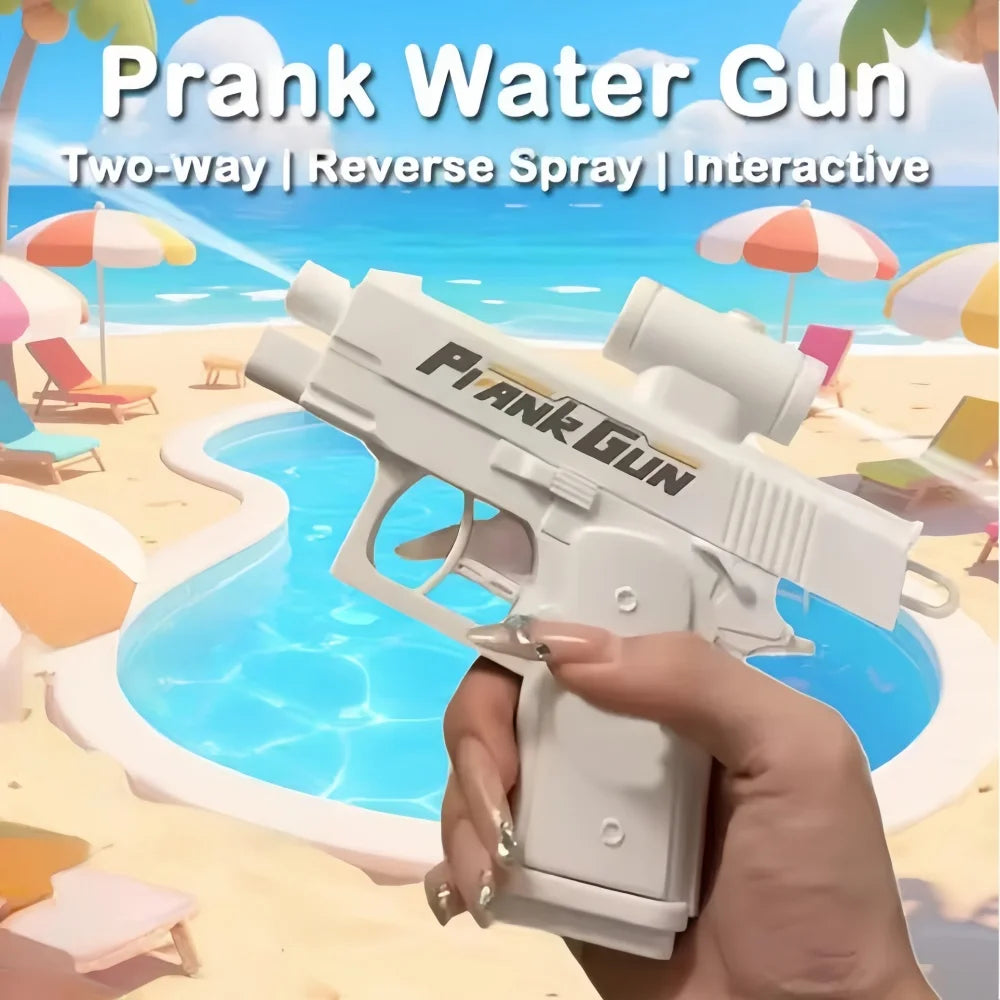 Two-Way Water Gun Prank Water Gun Toy Stress Relief Small Pistol Game Outdoor Indoor Adult Child Interaction Shoot Gift 2 Style
