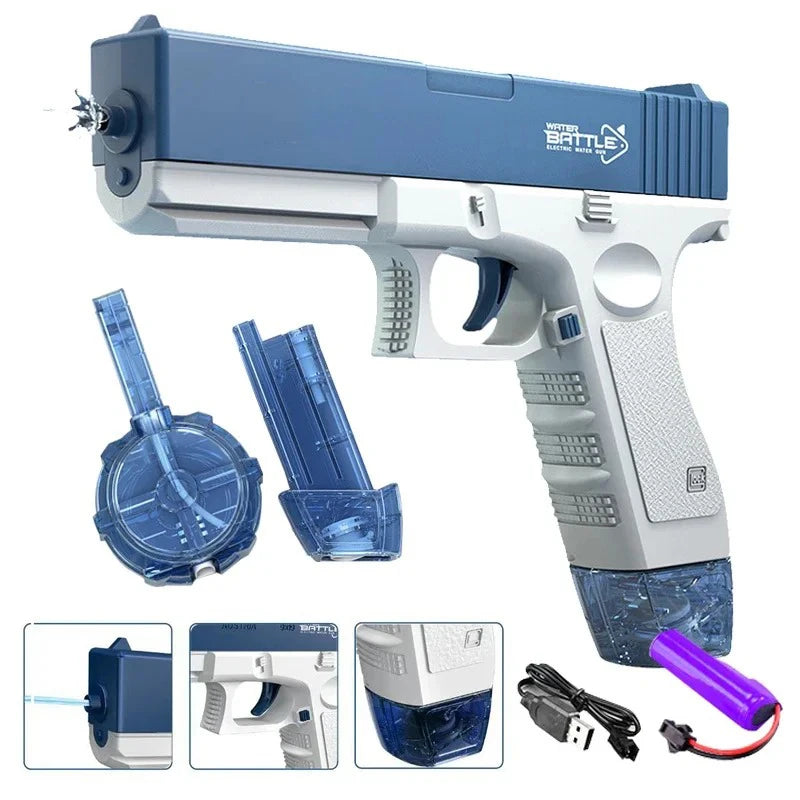 43Cm Electric Water Guns for Adults Powerful Squirt Automatic Water Suction Water Blasters Summer Outdoor Beach Toy for Kid Gift